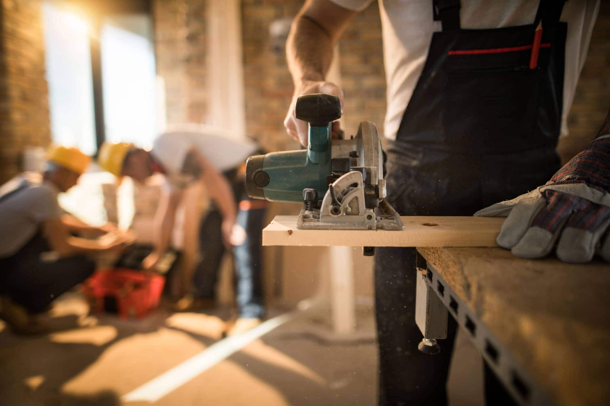Handyman doing woodwork