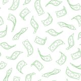 Seamless pattern featuring dollar bill illustrations falling in various three-dimensional positions.
